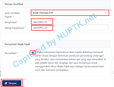 isian rincian sertifikat digital